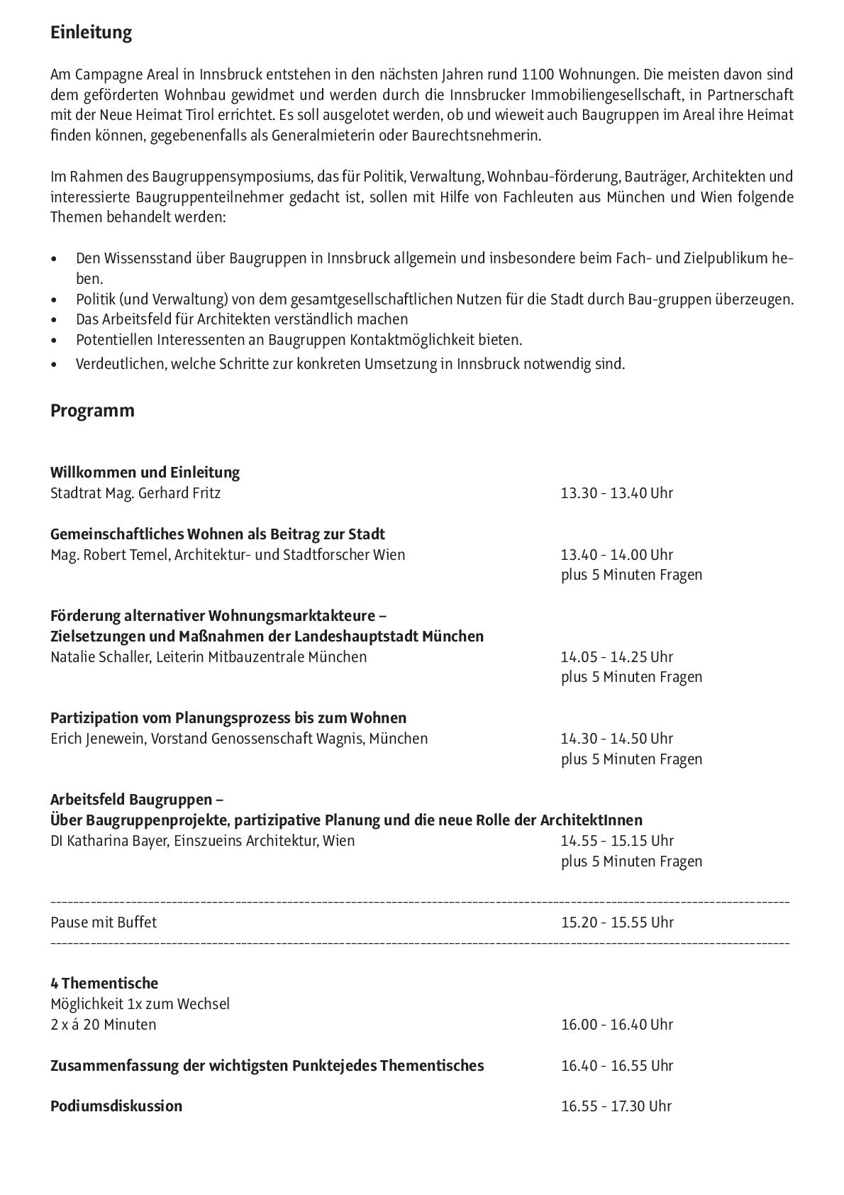 Campagne Baugruppen Programm 2